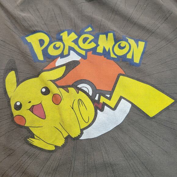 MF Presents Pikachu Pokémon Gray T-Shirt 2012 Vintage Made in Mexico Size L - Picture 2 of 4